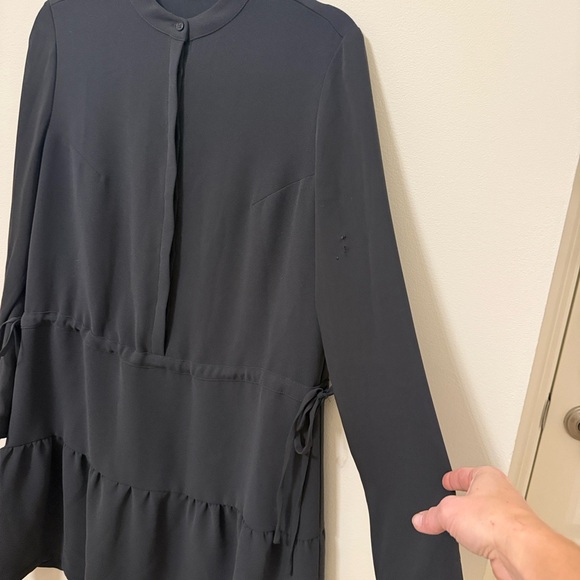 All Saints Olive Green Long Sleeve Sheath Dress - Picture 4 of 5